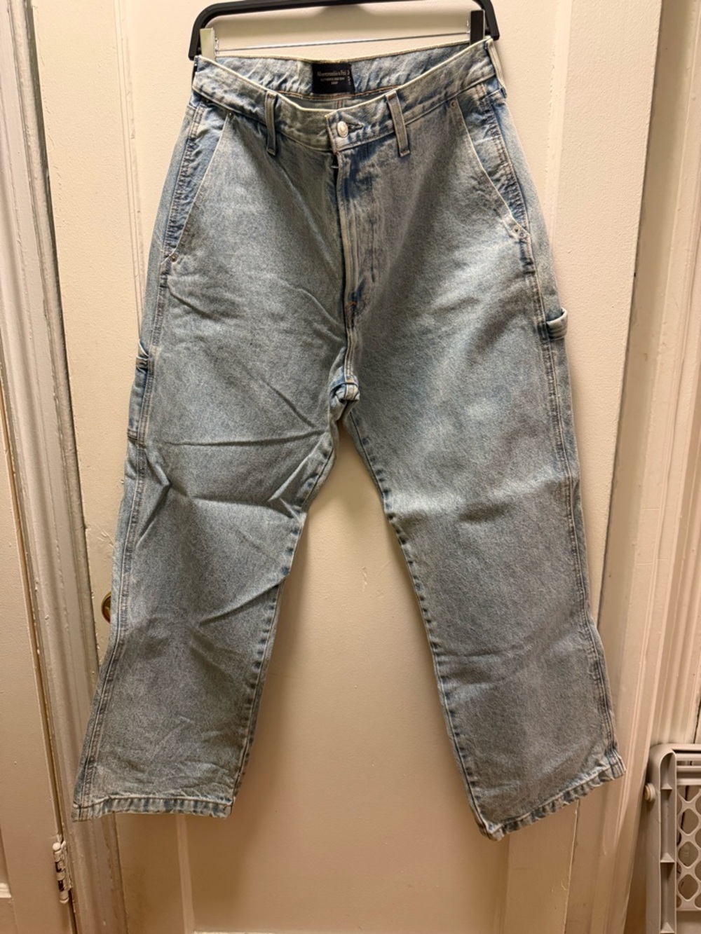 Abercrombie & Fitch Light Blue Relaxed Carpenter Jeans